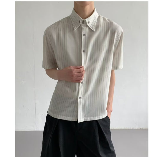 Casual Striped Short Sleeve Shirt for Men eprolo