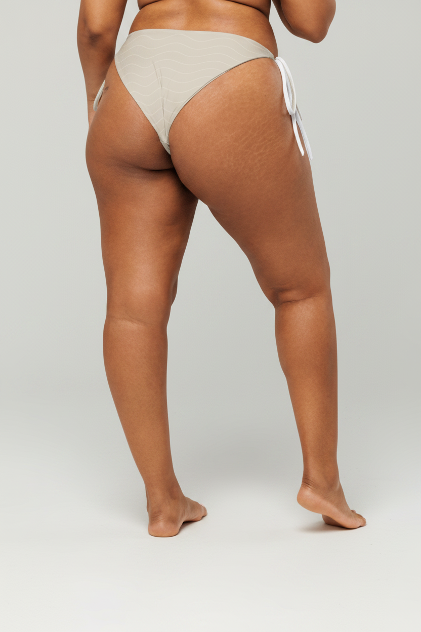 SUÐR '26 String-Bikini-Unterteil – Wellen Sand NORÐR Clothing