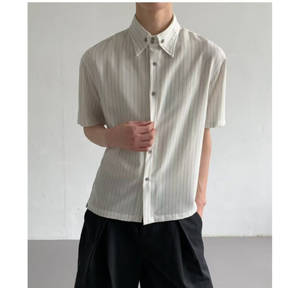 Casual Striped Short Sleeve Shirt for Men eprolo