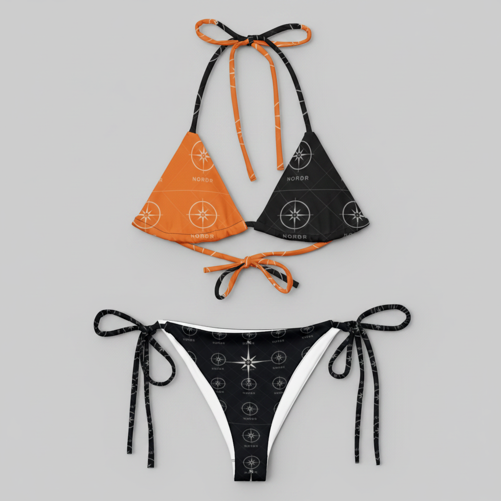 SUÐR '26 String-Bikini-Set – Kompass Orange NORÐR Clothing