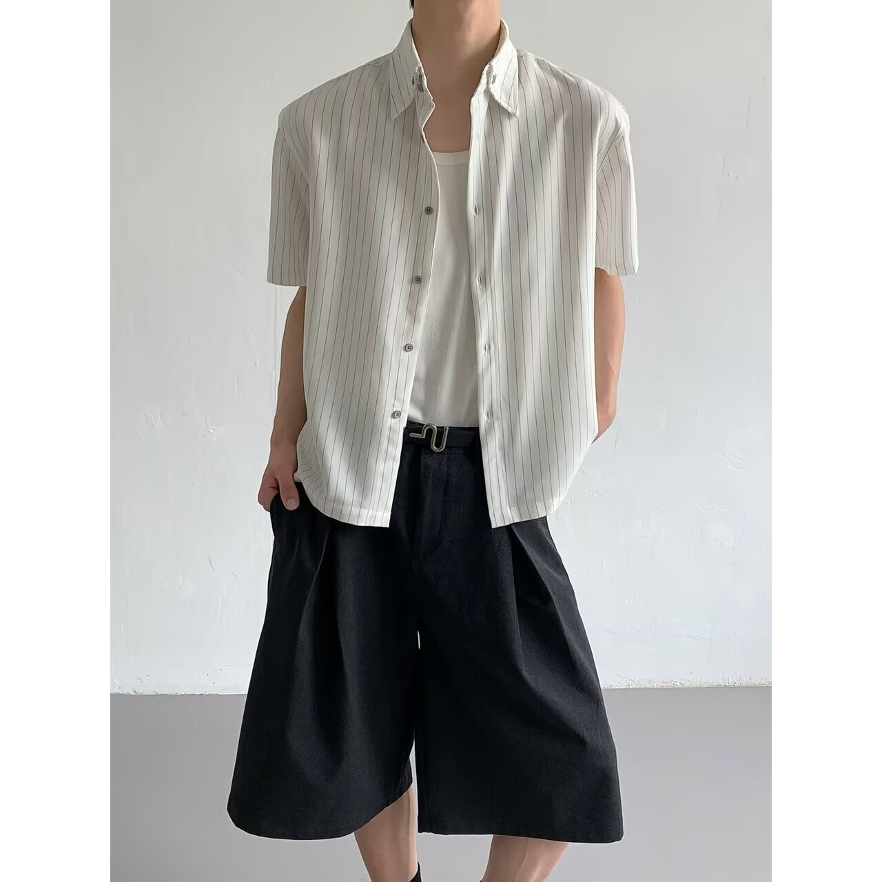 Casual Striped Short Sleeve Shirt for Men eprolo