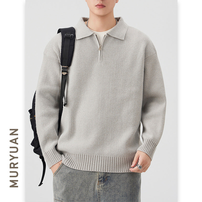 Simple Polo Neck Knitwear for Men and Women eprolo