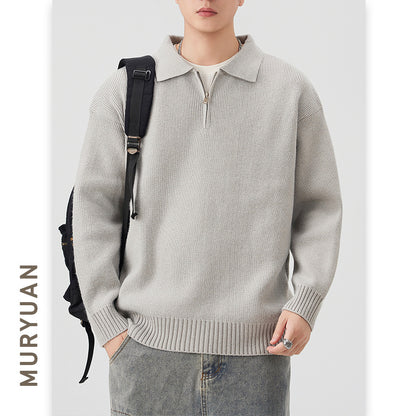 Simple Polo Neck Knitwear for Men and Women eprolo