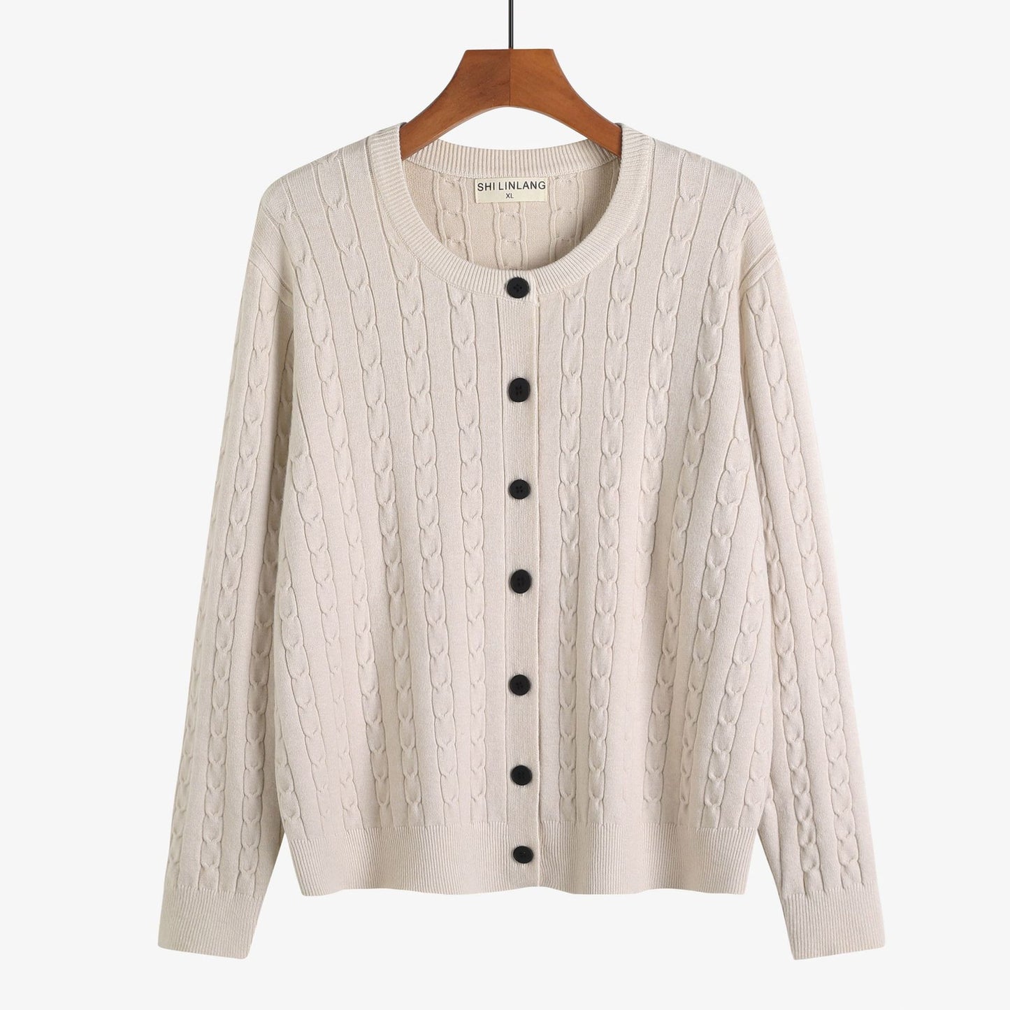 Retro Style Knit Cardigan Sweater Coat for Women, Casual Office Wear, Oversized Fit, Long Sleeve, Pullover Design eprolo