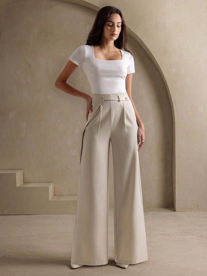 Loose hanging A-line wide leg pants eprolo