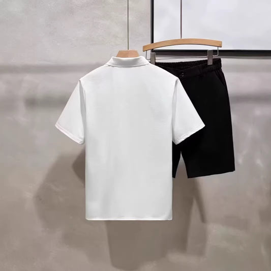 Solid Color Polo Shirt Men Short Sleeve eprolo