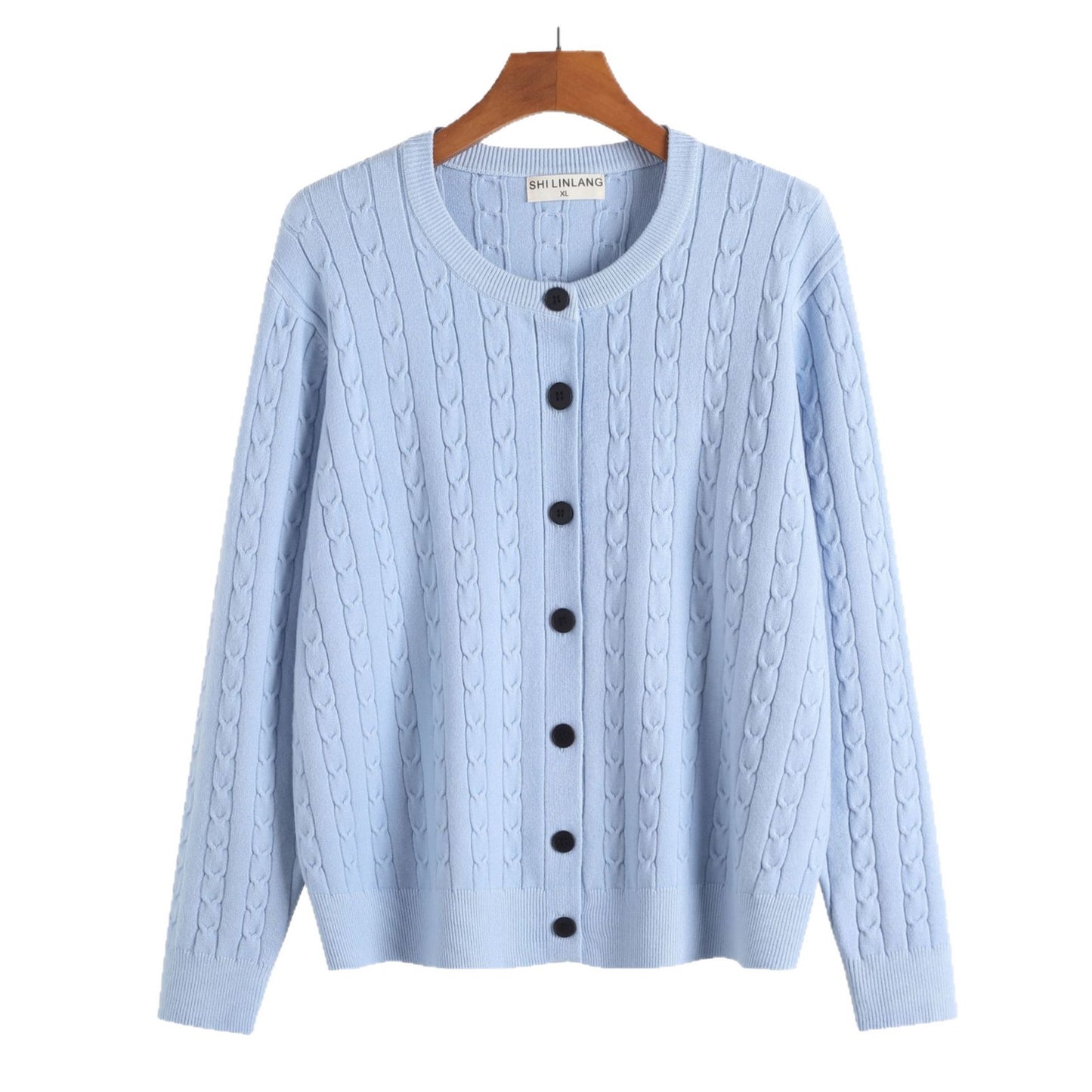 Retro Style Knit Cardigan Sweater Coat for Women, Casual Office Wear, Oversized Fit, Long Sleeve, Pullover Design eprolo