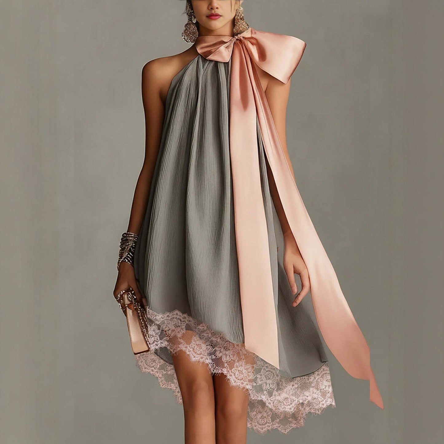 Style Strapless Printed Fitted Slimming Vacation Long Dress for Women eprolo