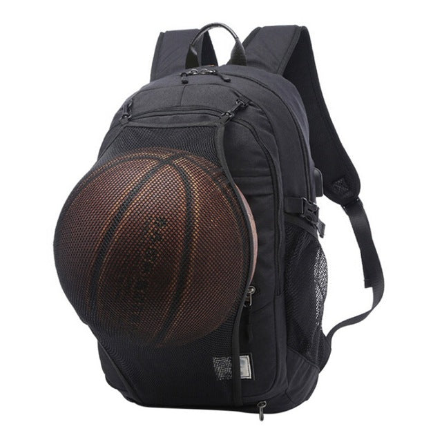 Men Sport Basketball Backpack Laptop School Bag For Teenager Boys Soccer Ball Pack Bag Male With Football Basketball Net eprolo
