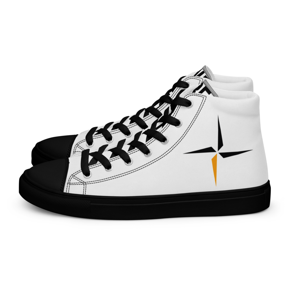 SUÐR '26 Damen High Top Sneaker Polarstern – Weiß & Schwarz NORÐR Clothing