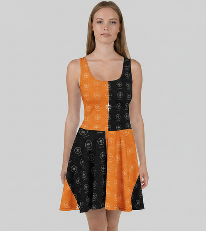 SUÐR '26 Skaterkleid – Kompass Orange NORÐR Clothing