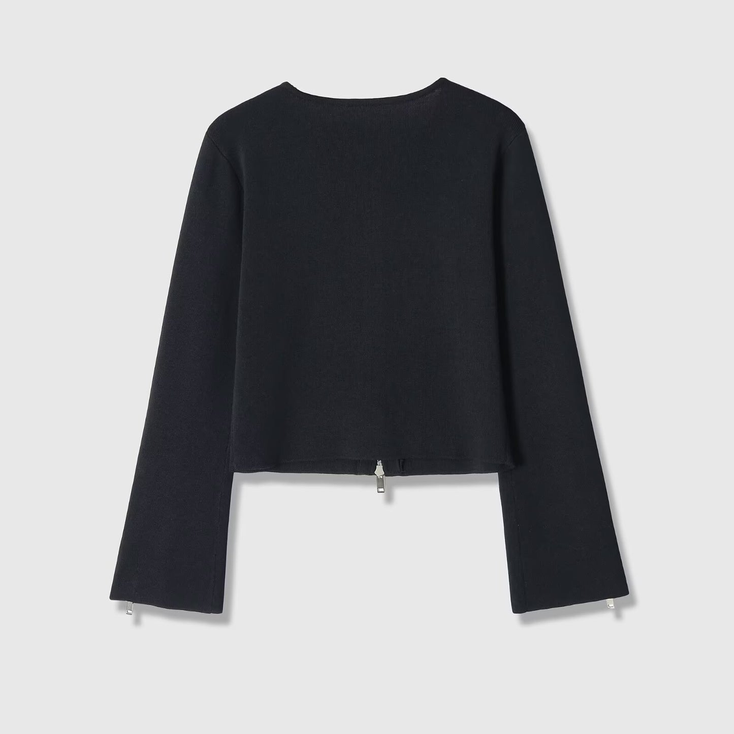 Retro style long sleeved round neck zipper jacket eprolo
