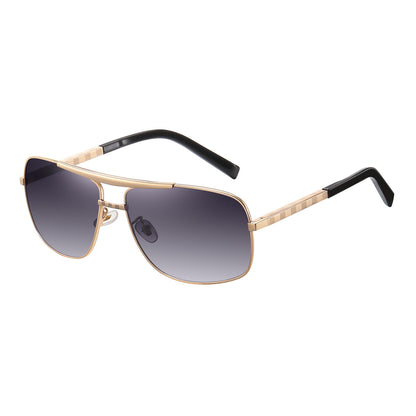 New Attitude Vintage Square Frame Sunglasses for Men, Fashionable Retro Aviator Style Shades, Streetwear Trendy Eyewear eprolo