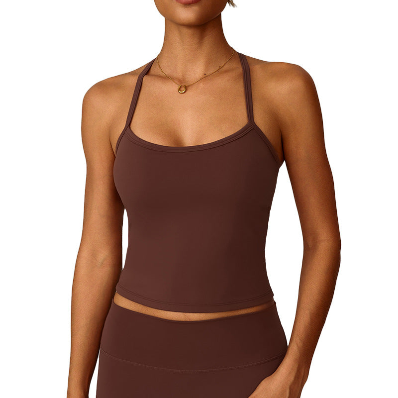 Beautiful back yoga vest quick drying fitness top eprolo