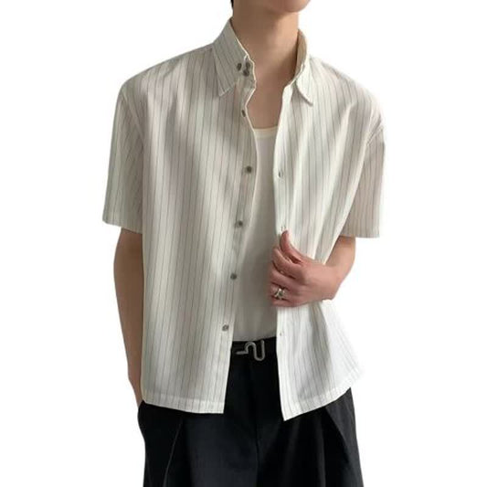 Casual Striped Short Sleeve Shirt for Men eprolo