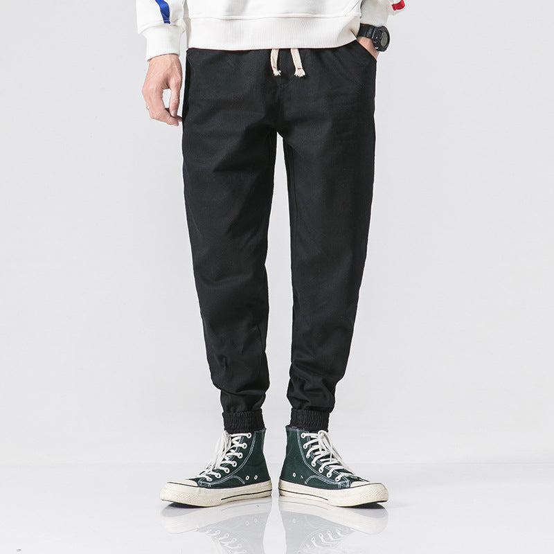 Loose ankle drawstring pants for men eprolo