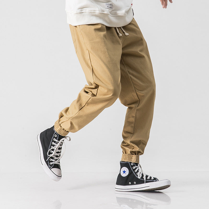 Loose ankle drawstring pants for men eprolo