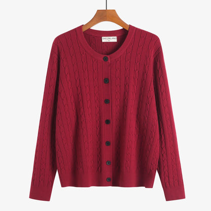 Retro Style Knit Cardigan Sweater Coat for Women, Casual Office Wear, Oversized Fit, Long Sleeve, Pullover Design eprolo