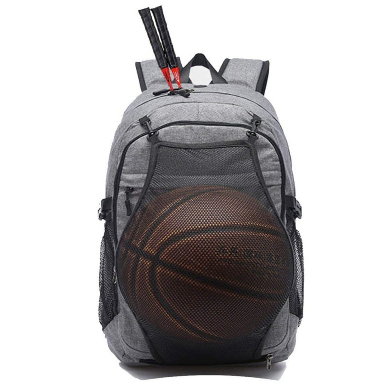 Men Sport Basketball Backpack Laptop School Bag For Teenager Boys Soccer Ball Pack Bag Male With Football Basketball Net eprolo