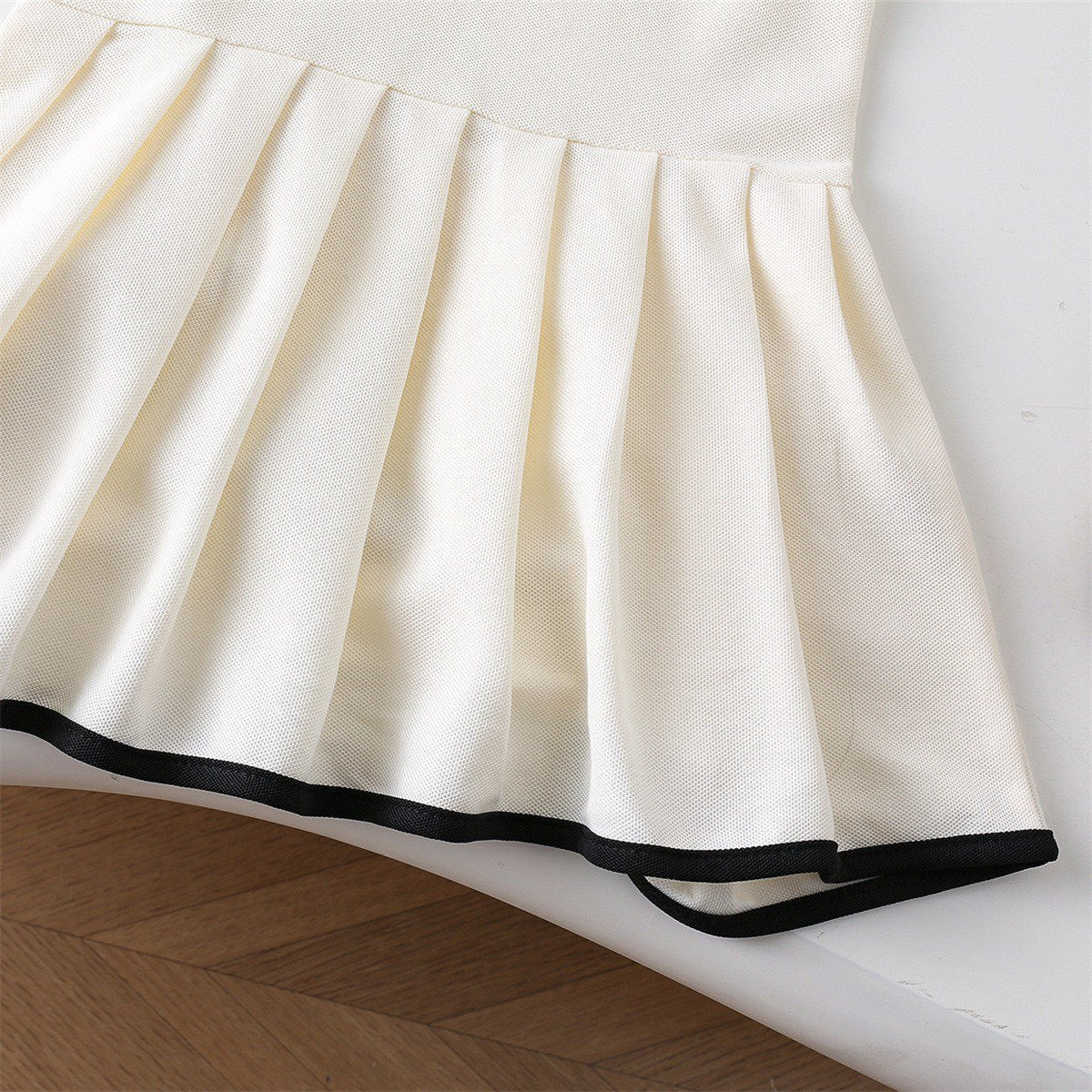 Sleeveless Turn-down Collar Bow Vest Dress for Girls Casual Pleated Skirt eprolo