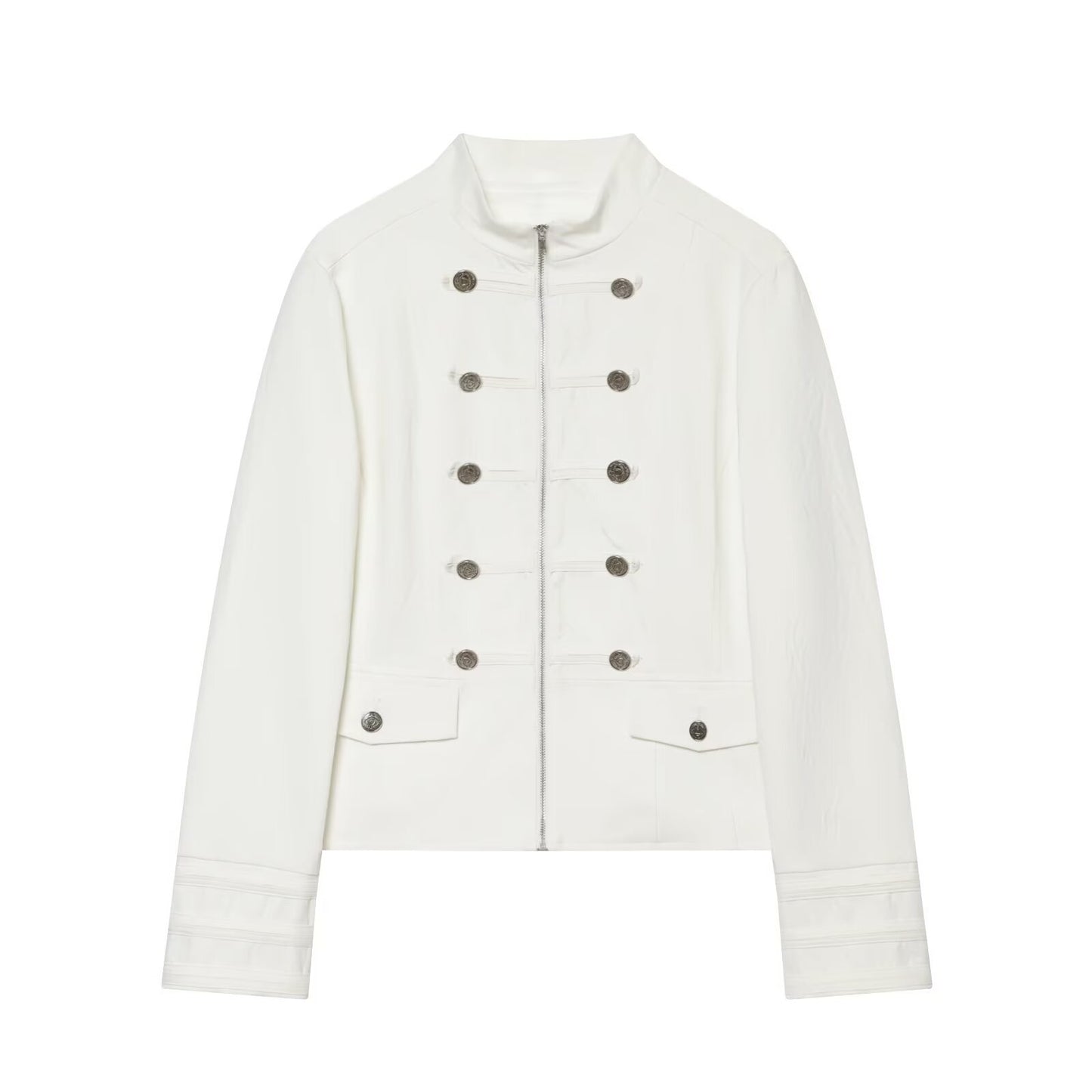 Commuting style stand up collar breasted suit jacket eprolo