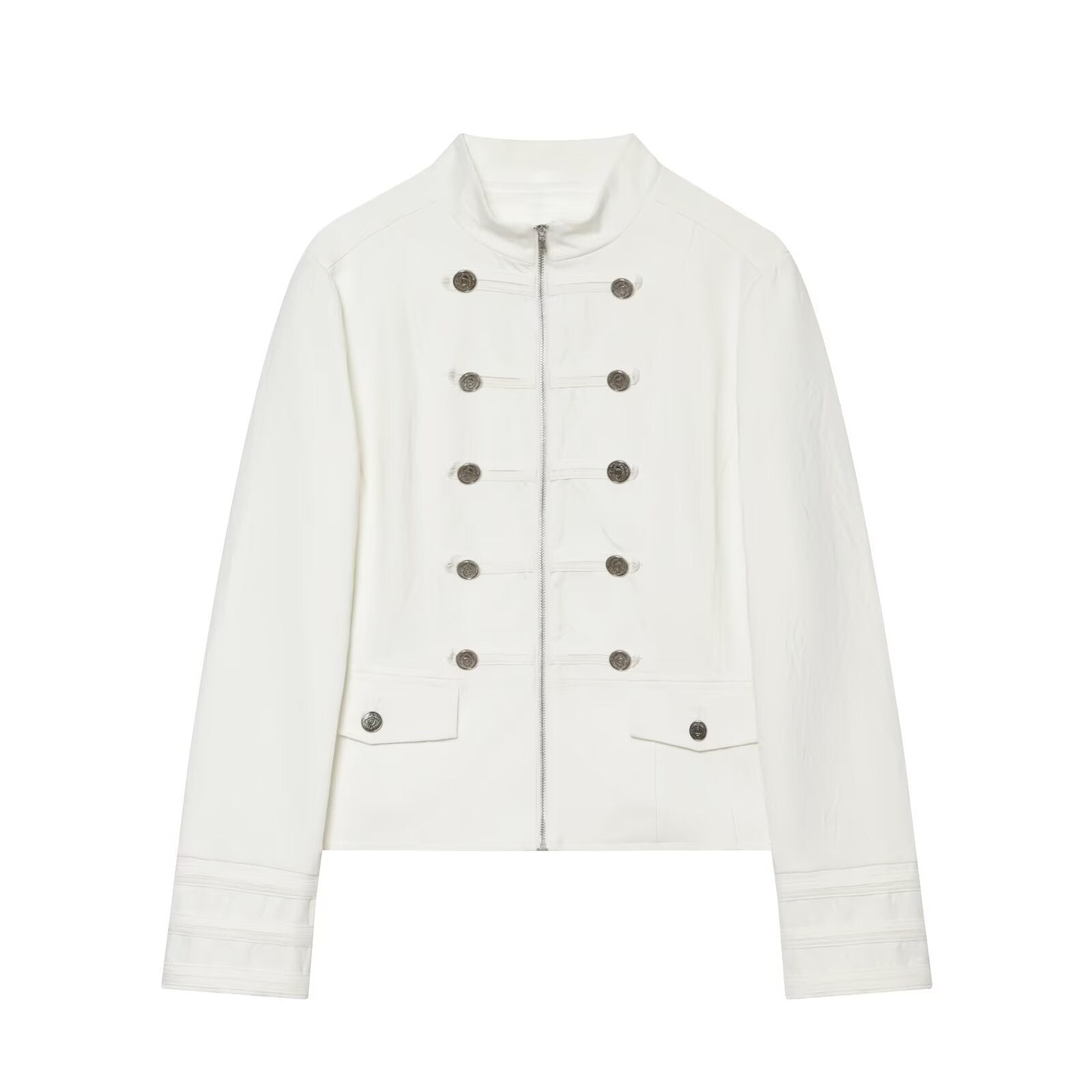 Commuting style stand up collar breasted suit jacket eprolo