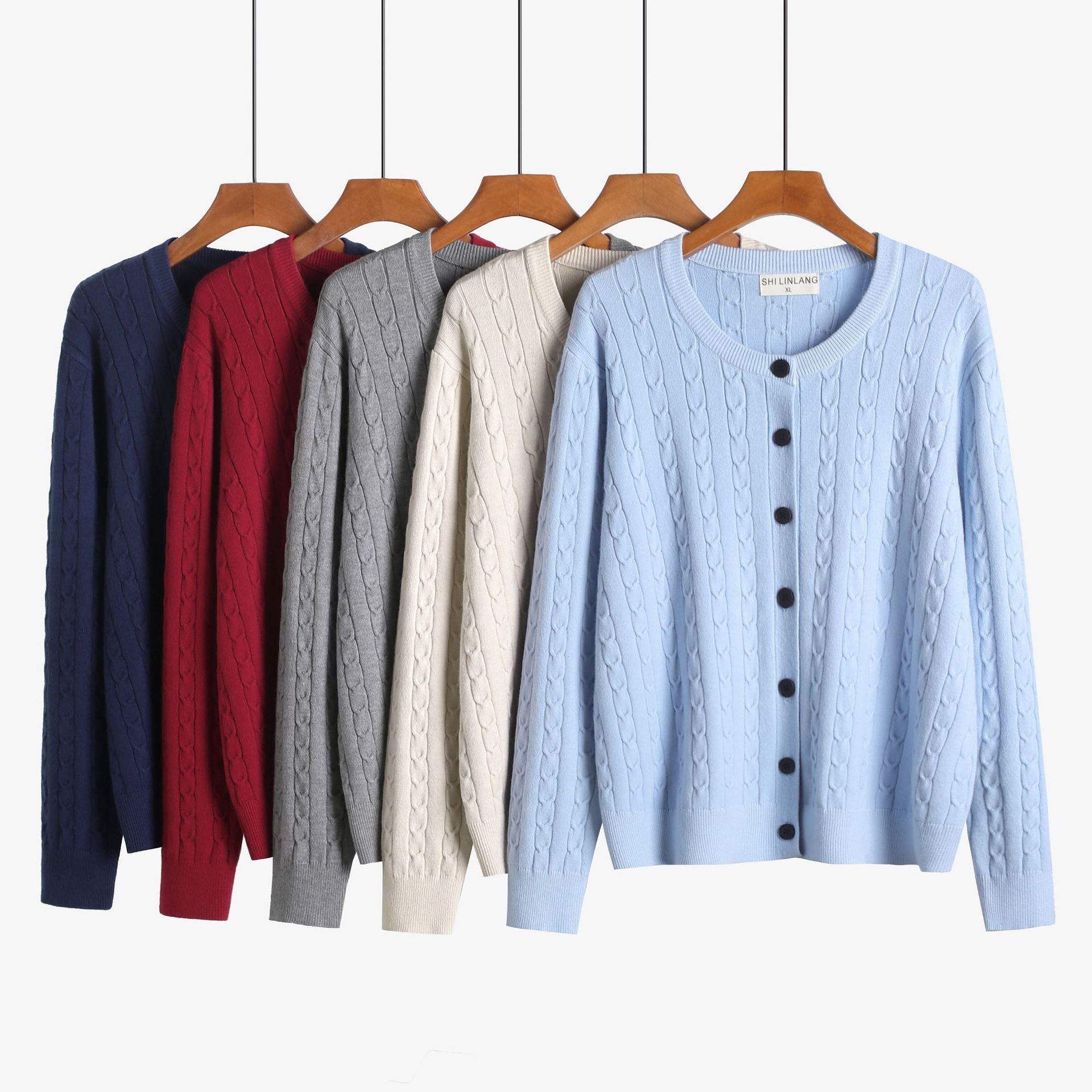 Retro Style Knit Cardigan Sweater Coat for Women, Casual Office Wear, Oversized Fit, Long Sleeve, Pullover Design eprolo