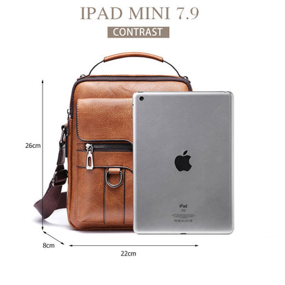 Casual Men Shoulder Bag Vintage Crossbody Bags High Quality Male Bag PU Leather Handbag Capacity Men Messenger Bags Tote Bag eprolo