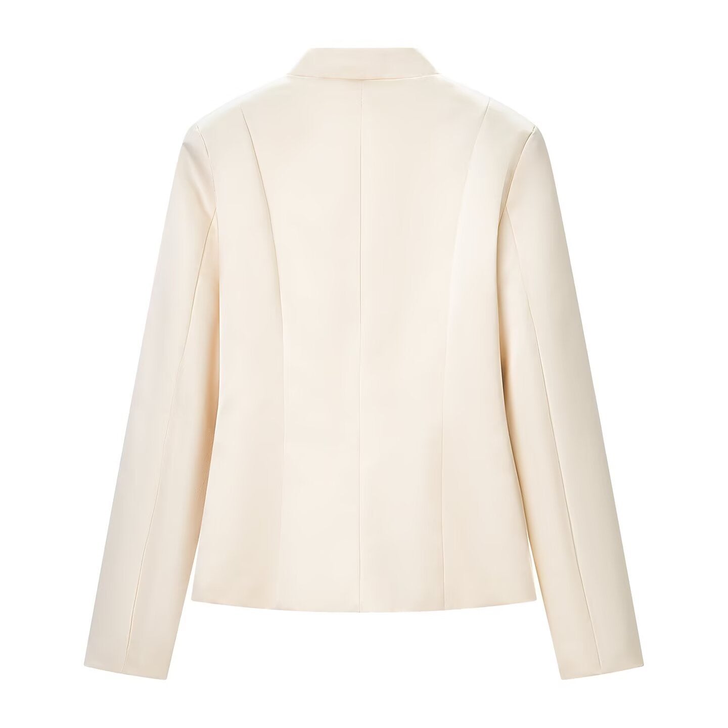 Elegant satin waistband buckle embellished jacket eprolo