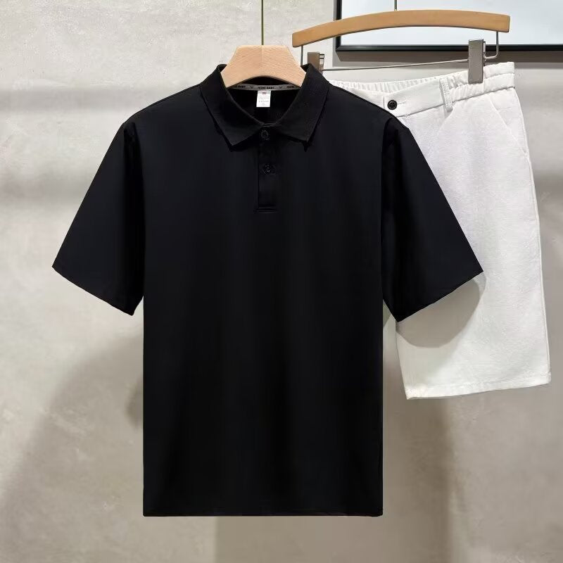 Solid Color Polo Shirt Men Short Sleeve eprolo