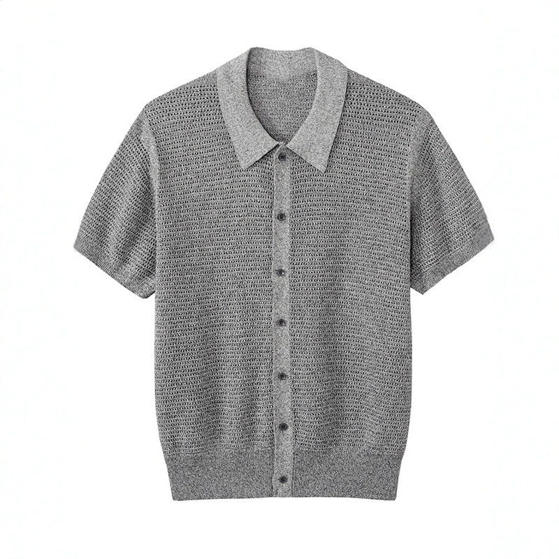 Classic Knit Short Sleeve Shirt for Men eprolo