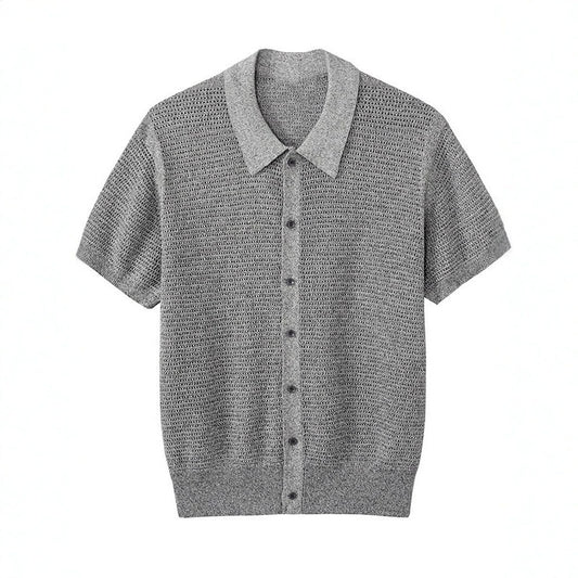 Classic Knit Short Sleeve Shirt for Men eprolo