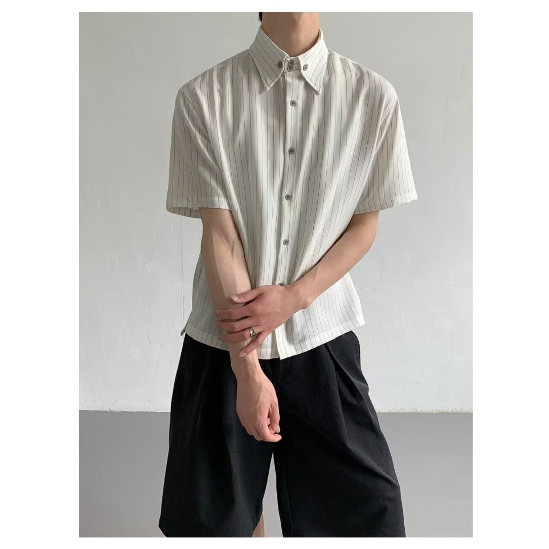 Casual Striped Short Sleeve Shirt for Men eprolo