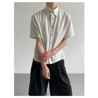 Casual Striped Short Sleeve Shirt for Men eprolo