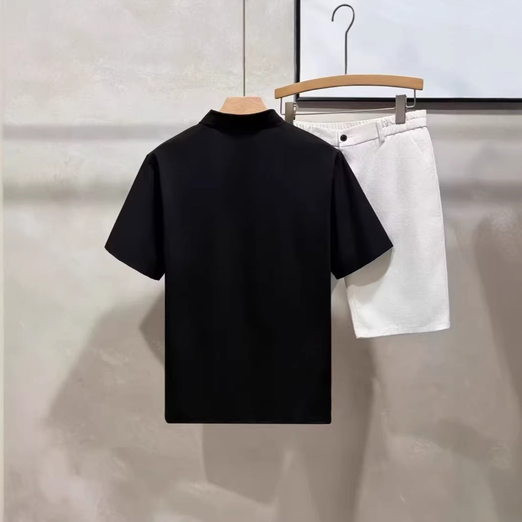 Solid Color Polo Shirt Men Short Sleeve eprolo