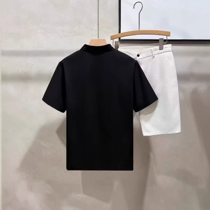 Solid Color Polo Shirt Men Short Sleeve eprolo