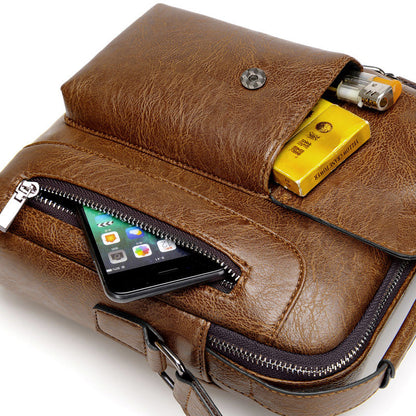 Casual Men Shoulder Bag Vintage Crossbody Bags High Quality Male Bag PU Leather Handbag Capacity Men Messenger Bags Tote Bag eprolo