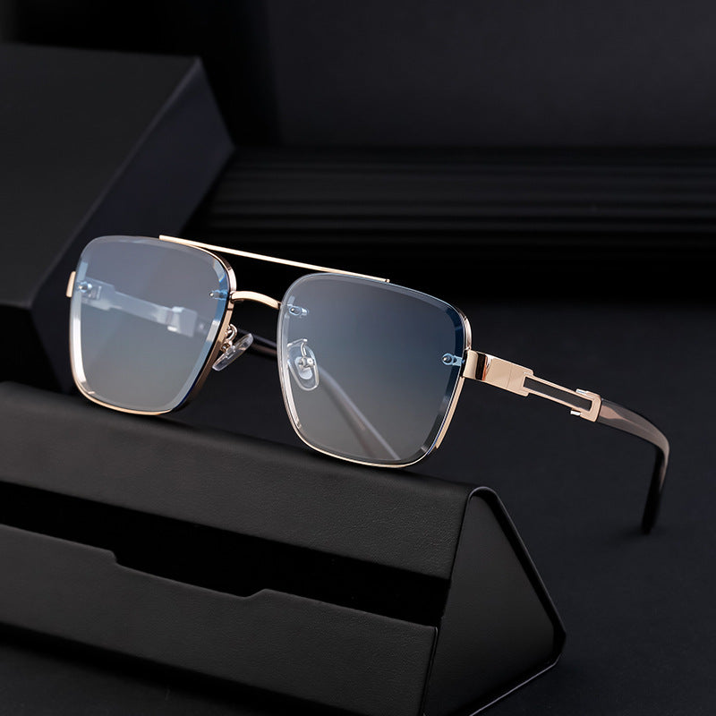 New Retro Sunglasses for Men, Square Frame, Stylish Sun Protection Glasses, High-End Men's Sunglasses eprolo