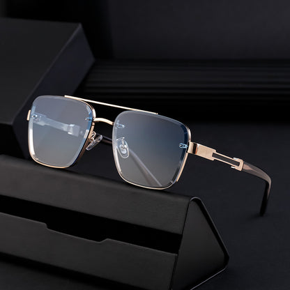 New Retro Sunglasses for Men, Square Frame, Stylish Sun Protection Glasses, High-End Men's Sunglasses eprolo