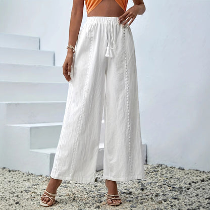 Loose tassel wide leg pants eprolo