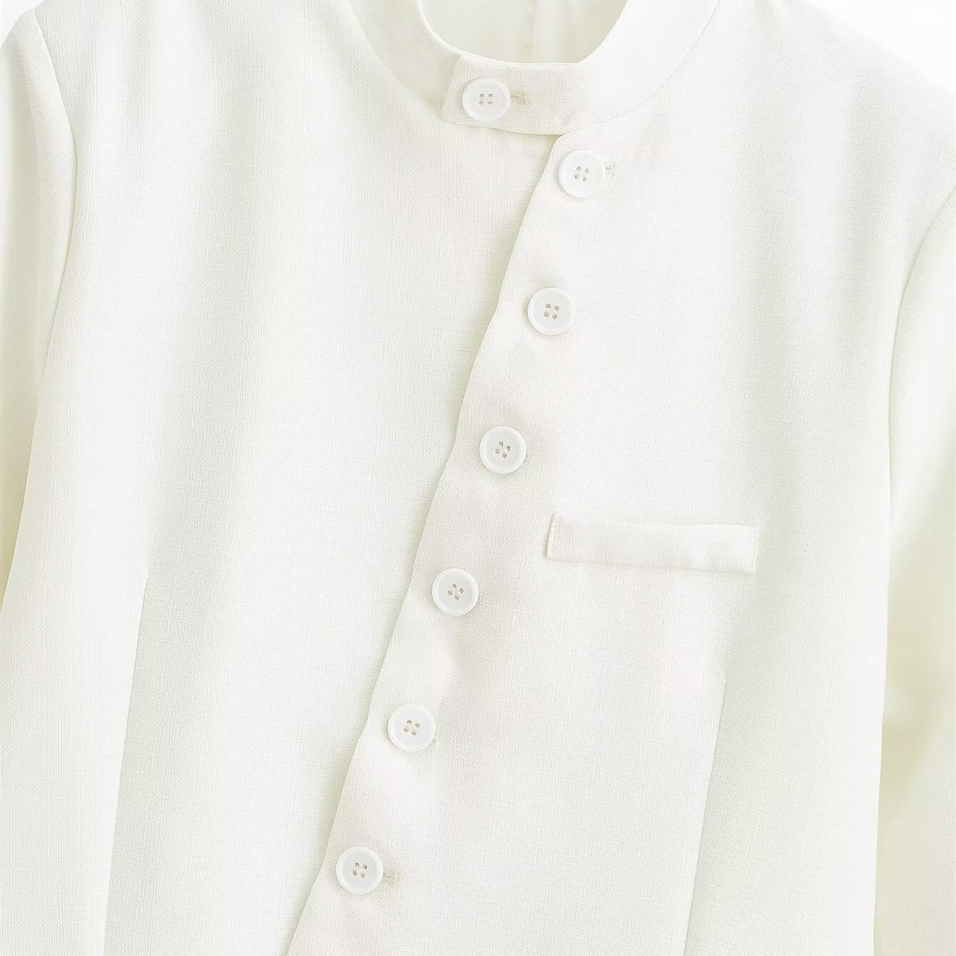 Commuting style diagonal breasted stand up collar jacket eprolo