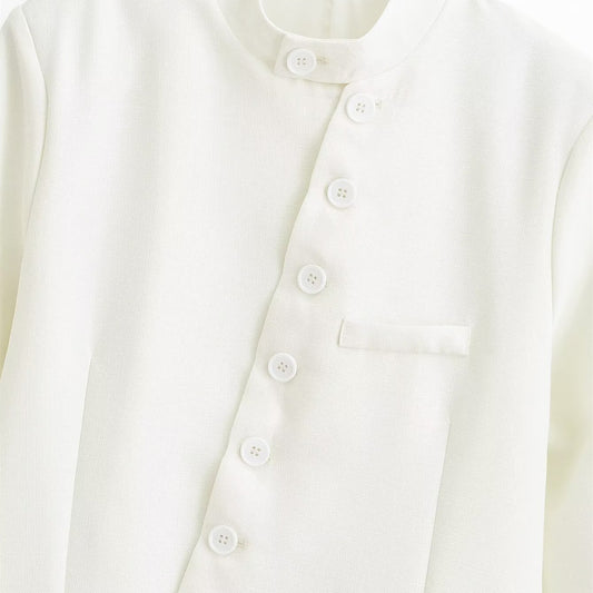 Commuting style diagonal breasted stand up collar jacket eprolo