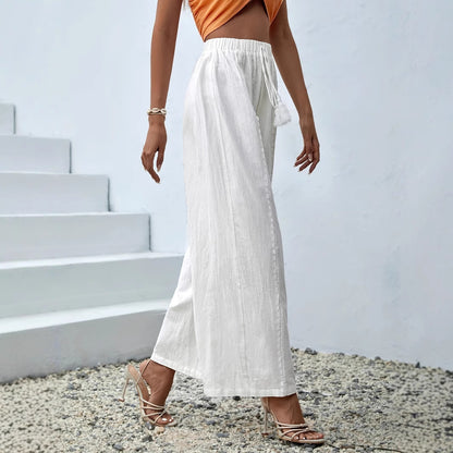 Loose tassel wide leg pants eprolo