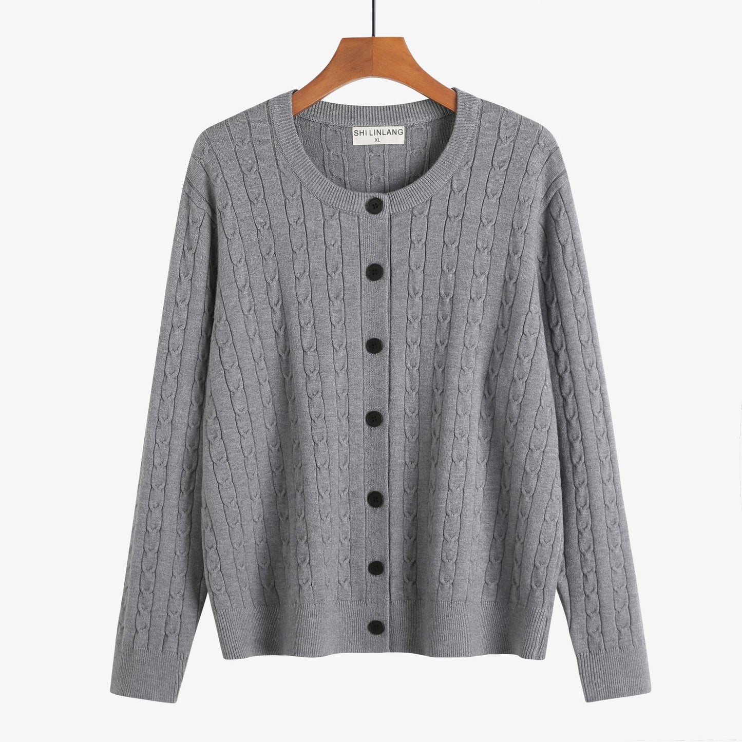 Retro Style Knit Cardigan Sweater Coat for Women, Casual Office Wear, Oversized Fit, Long Sleeve, Pullover Design eprolo