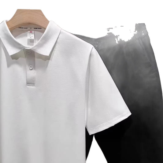 Solid Color Polo Shirt Men Short Sleeve eprolo