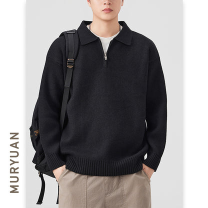 Simple Polo Neck Knitwear for Men and Women eprolo
