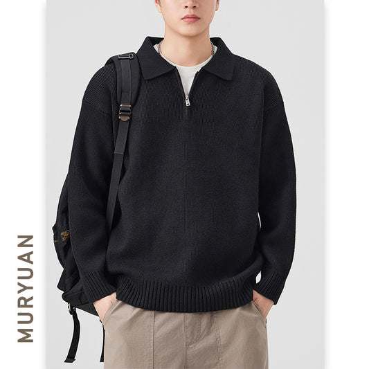 Simple Polo Neck Knitwear for Men and Women eprolo