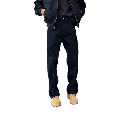 Vintage Black Flared Jeans Men Cleanfit Vibe Style Knife-Edge Pants eprolo