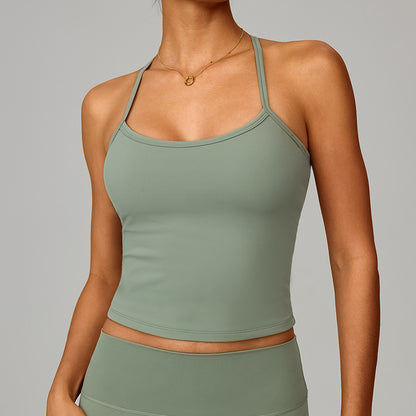 Beautiful back yoga vest quick drying fitness top eprolo
