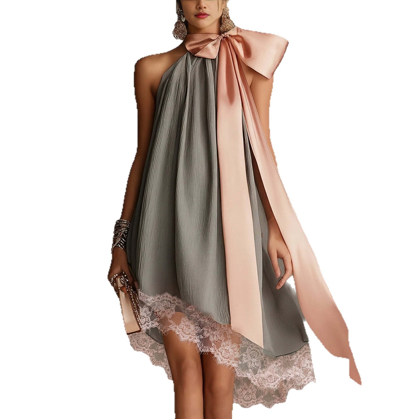 Style Strapless Printed Fitted Slimming Vacation Long Dress for Women eprolo